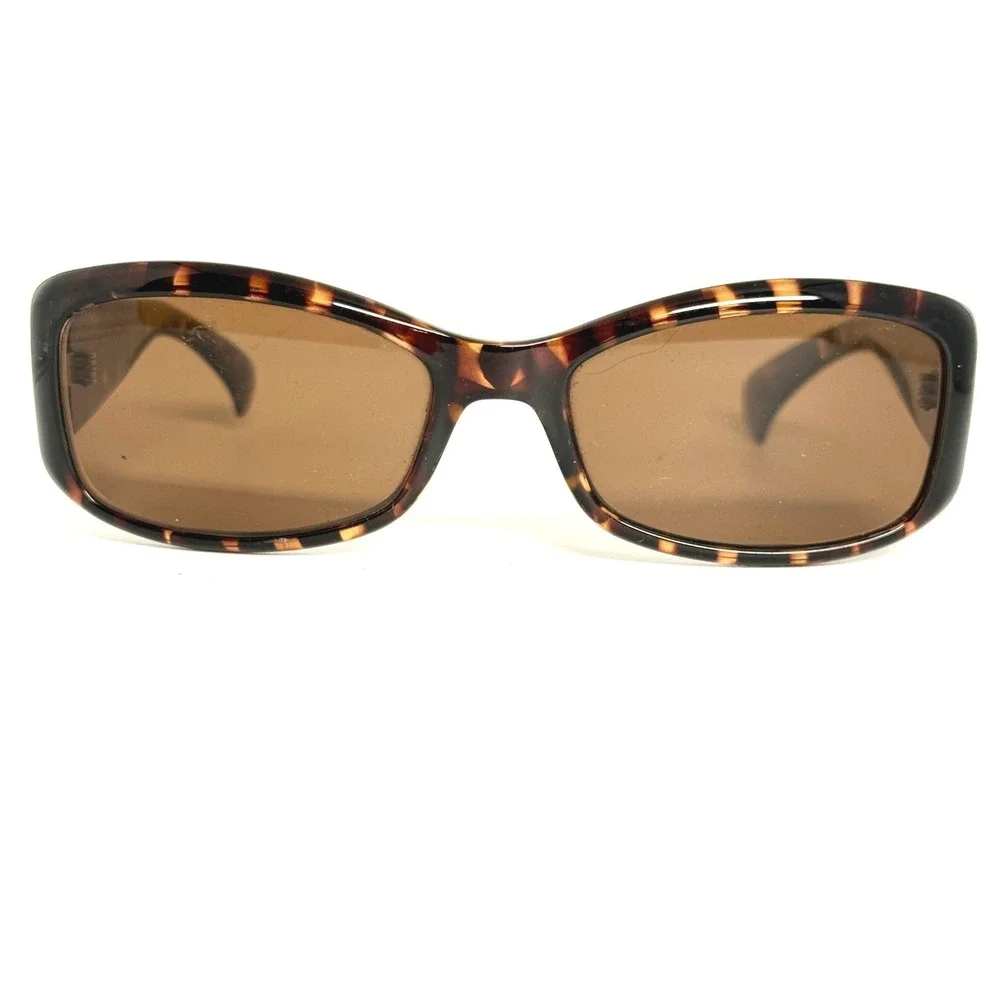 Calvin Klein Womens Tortoise Shell Rectangle Sunglasses Brown Lens Italy 702S